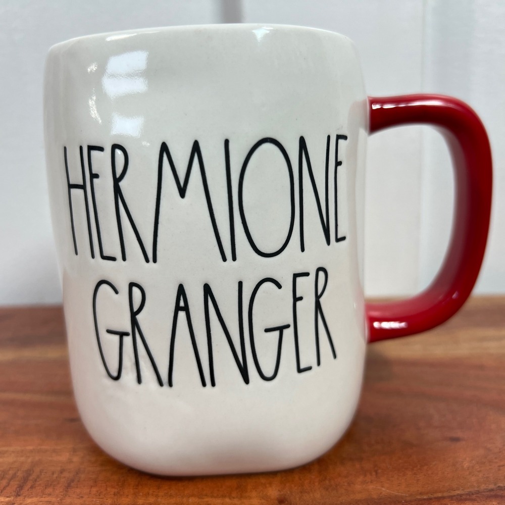 Rae Dunn Harry Potter Hermione Granger Mug Brightest Witch of Her Age Red Handle